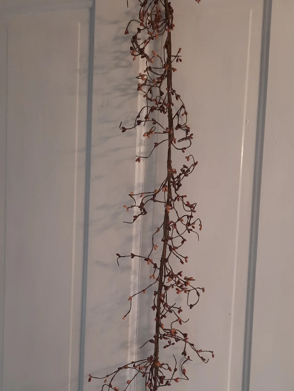 Seed Berry Garland Burgundy Rust Tan Berries Wired Bendable 4' Long NEW